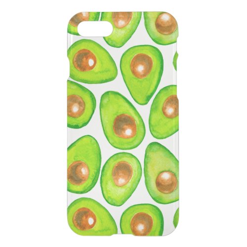 Avocado slices watercolor iPhone SE87 case