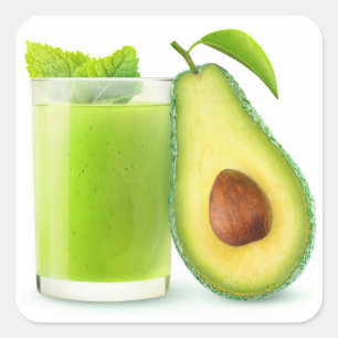 Avocado smoothie square sticker