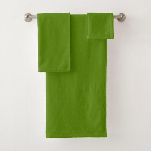 Avocado solid color bath towel set