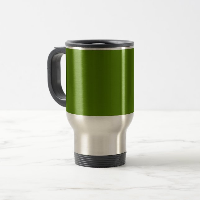 Avocado (solid color) travel mug (Front Left)