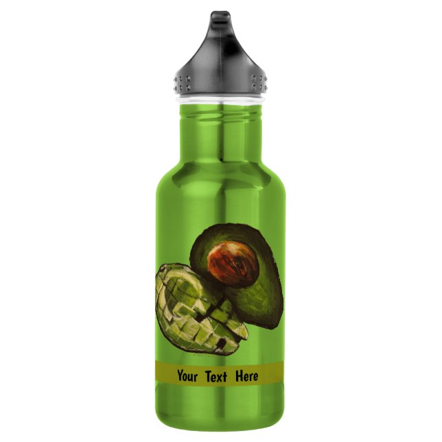 Avocado Stainless Steel Water Bottle (Right)