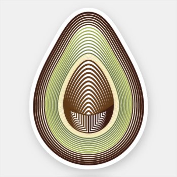 Avocado Sticker by identica at Zazzle