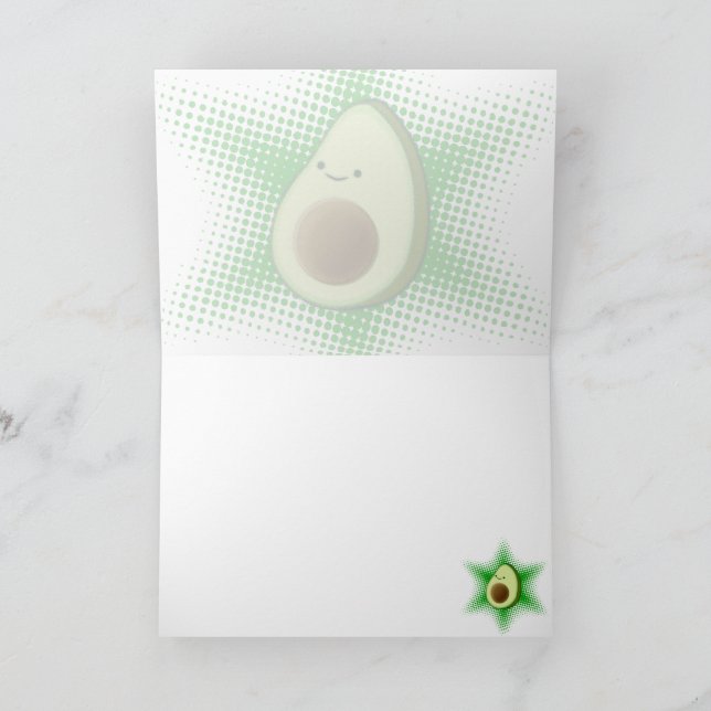 Avocado Superstar Blank Thank You Card (Inside)