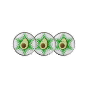 Avocado Superstar Cute Golf Ball Marker