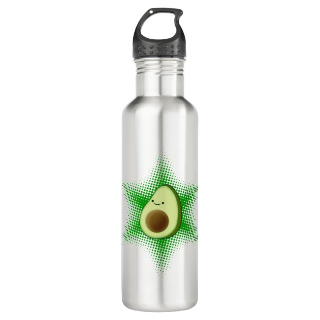 Avocado Superstar Stainless Steel Water Bottle (Front)