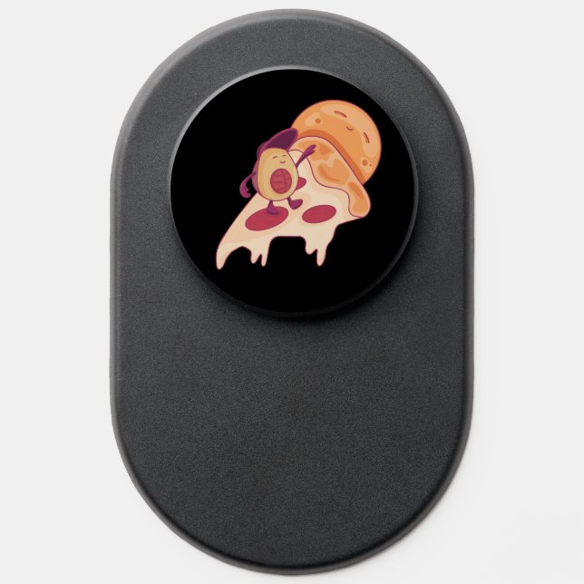 Avocado Surfing on a Slice of Pizza Summer Version PopSocket (Popsocket)