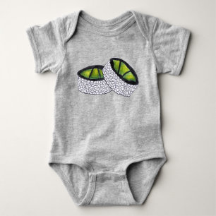 Avocado Sushi Roll Rolls Japanese Food Japan Baby Bodysuit