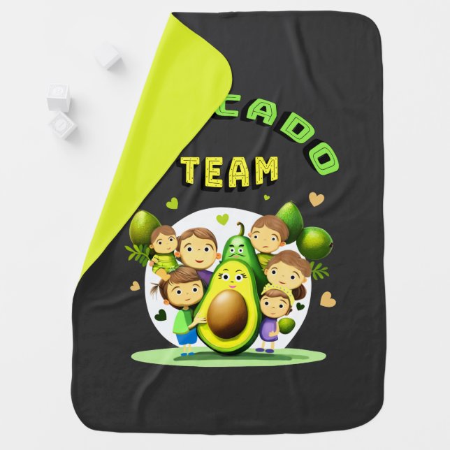 Avocado team baby blanket (In Situ)