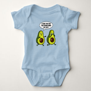 Avocado The Good Kind Of Fat Funny Vegan Joke Baby Bodysuit