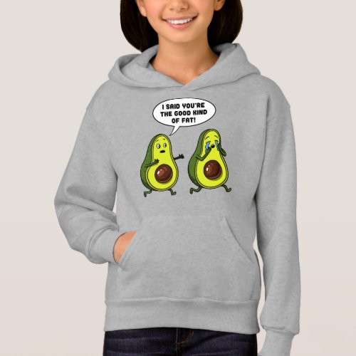 Avocado The Good Kind Of Fat Funny Vegan Joke Hoodie