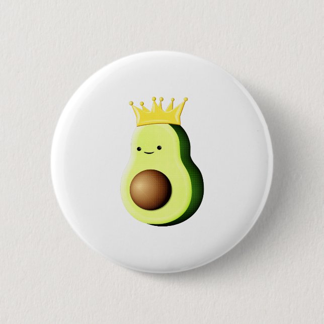Avocado The King Of All Fruits Button (Front)