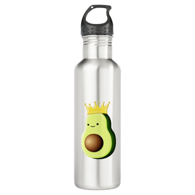 Avocado The King Of All Fruits Stainless Steel Water Bottle (Front)