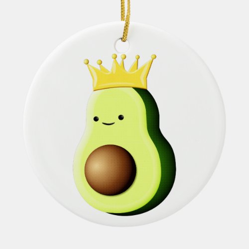 Avocado The King Of All Fruits T_Shirts Ceramic Ornament