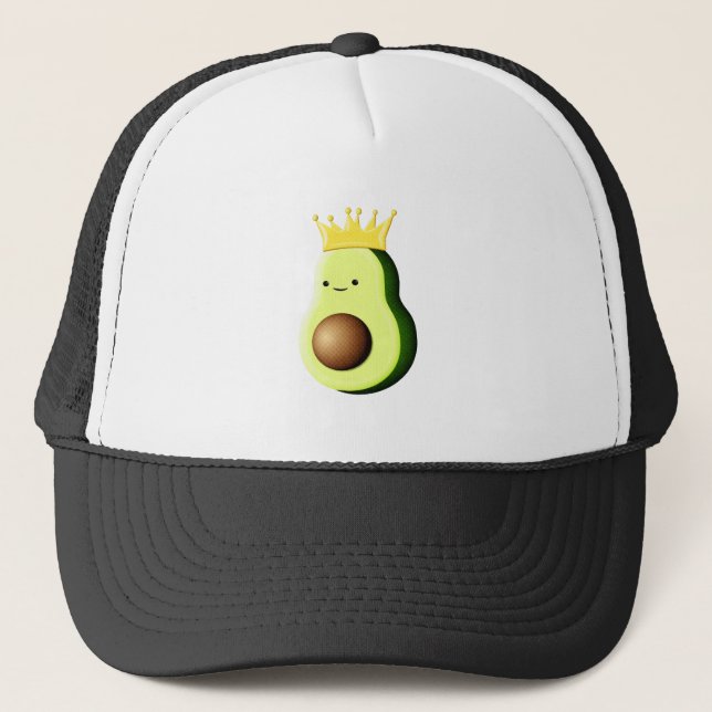 Avocado The King Of All Fruits Trucker Hat (Front)