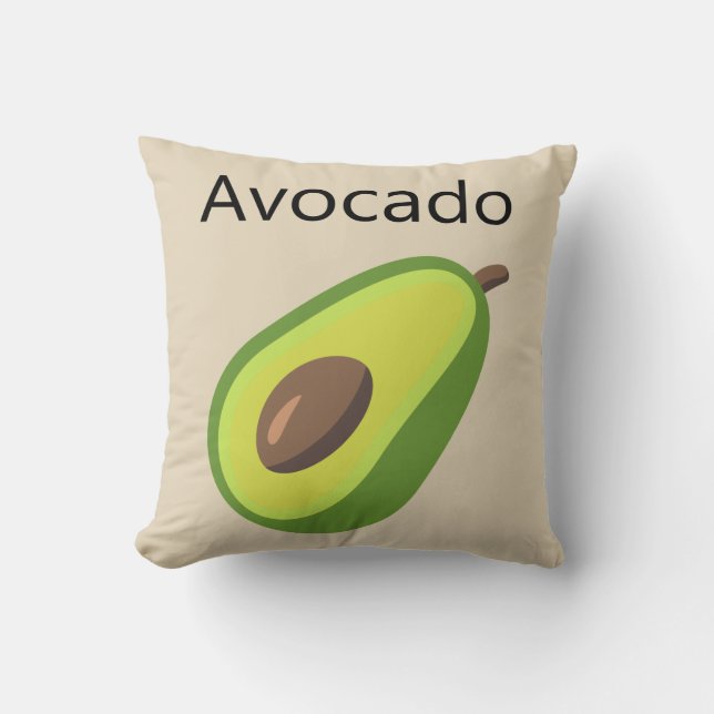 Avocado Throw Pillow (Front)