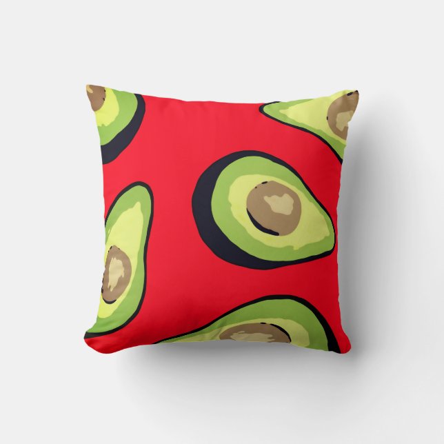 Avocado Throw Pillow (Front)
