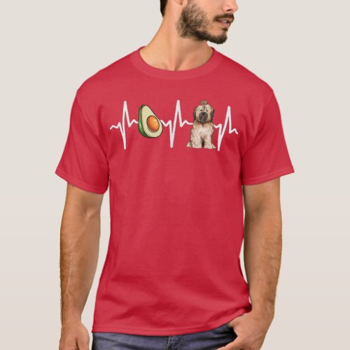 Avocado Tibetan Terrier Heartbeat Dog Lover  T_Shirt