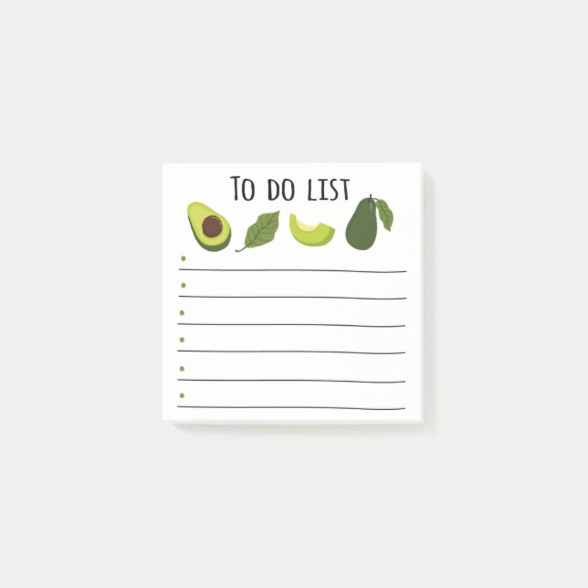 Avocado To Do List Notes (Front)