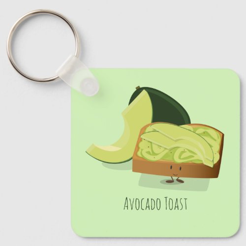 Avocado Toast cartoon  Keychain