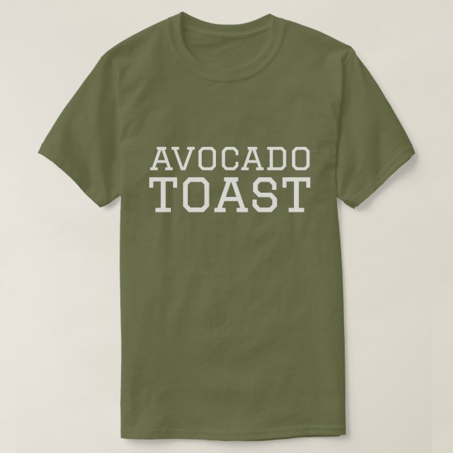 Avocado Toast College Font Shirt (Design Front)