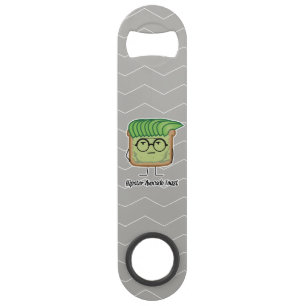 Avocado Toast Hipster glasses greaser hair Speed Bottle Opener