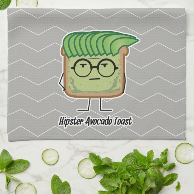 Avocado Toast Hipster glasses greaser hair Towel (Folded)