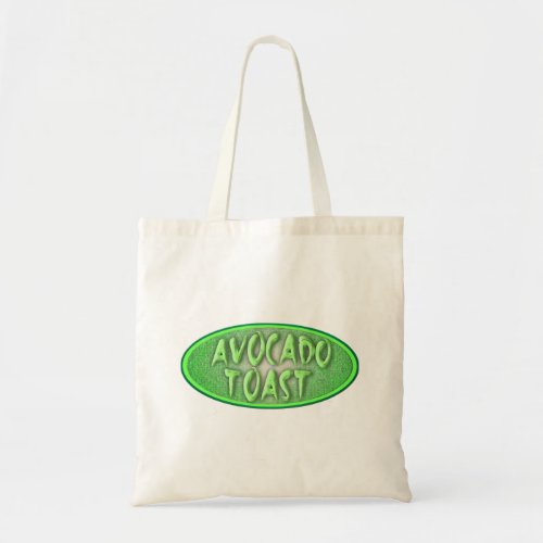 Avocado Toast Love Retro Decal Style Fun Tote Bag