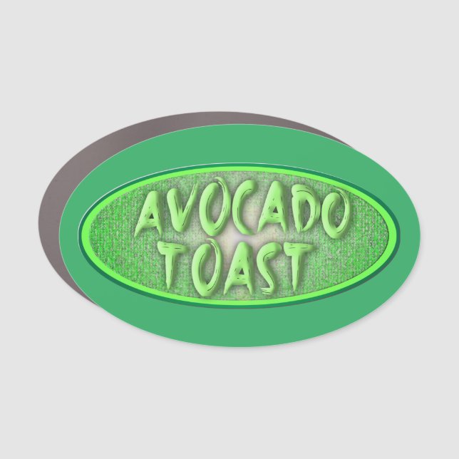 Avocado Toast Love Retro Decal Style Fun Tote Bag (Front)