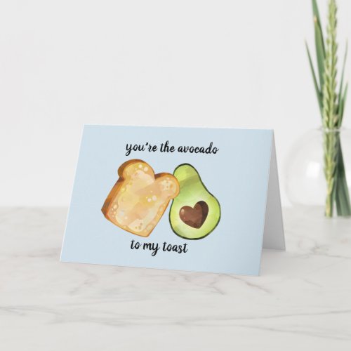 Avocado toast lovers anniversary love valentines card