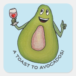 Avocado Toast Square Sticker