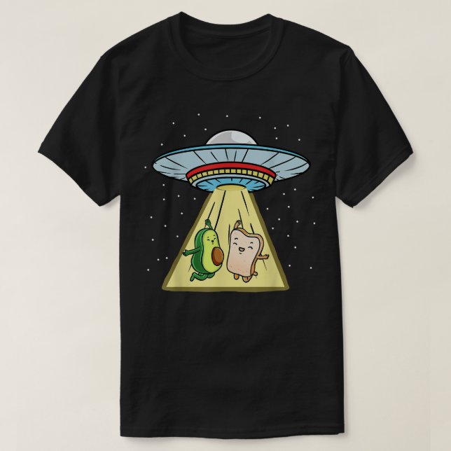 Avocado Toast Ufo Abduction  T-Shirt (Design Front)