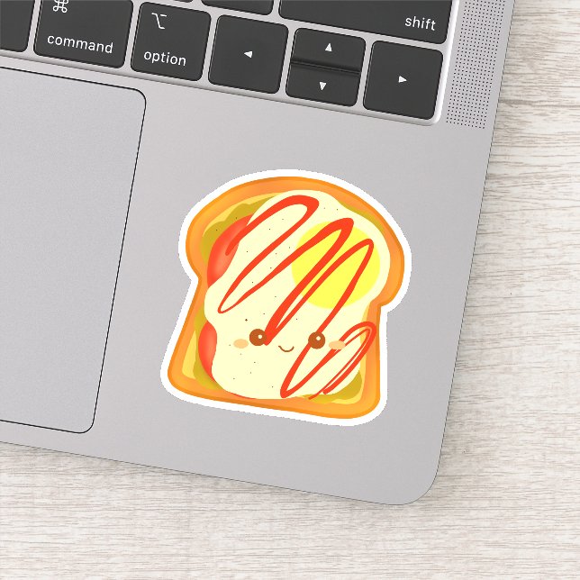 Avocado Toast With Egg And Tomato Sticker (Detail)