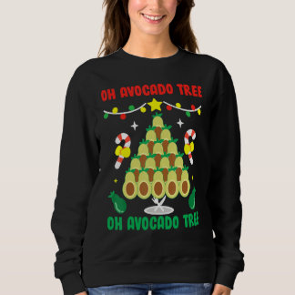 Avocado Tree Funny Food Vegan Christmas Sweatshirt