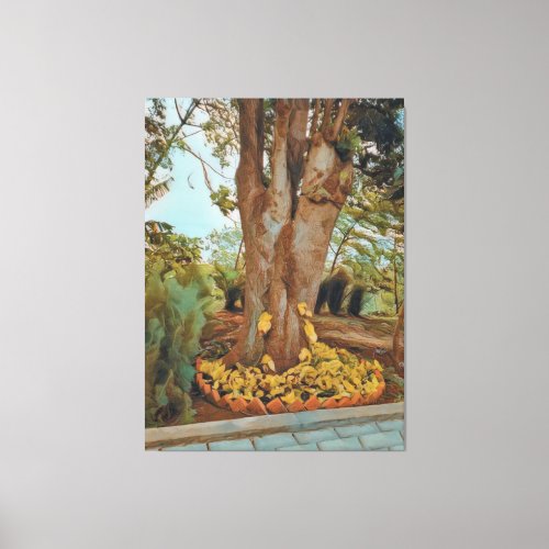 Avocado Tree  Philodendron Leaves Canvas Print