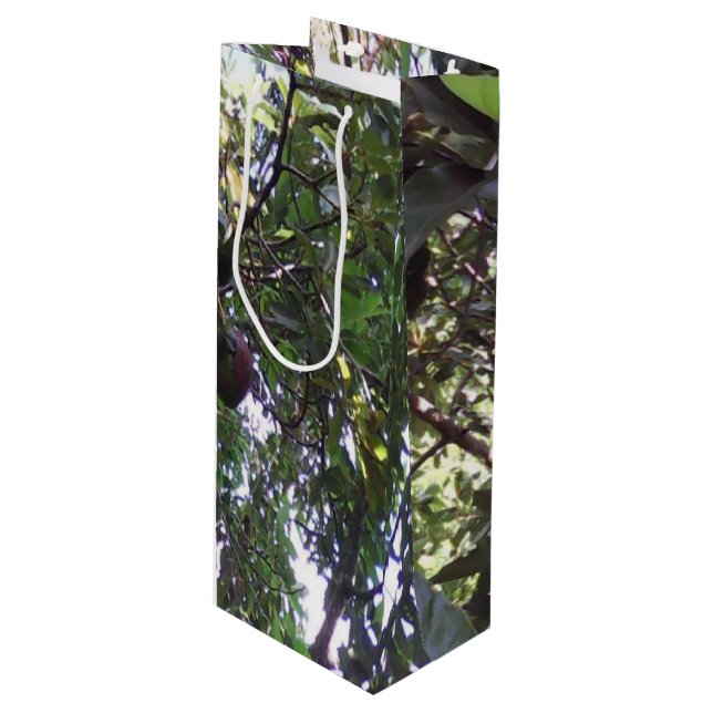 Avocado Tree Wine Gift Bag (Front Angled)