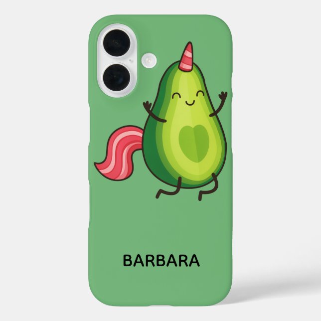 Avocado Unicorn Kawaii Illustration – Cute Fantasy Case-Mate iPhone Case (Back)