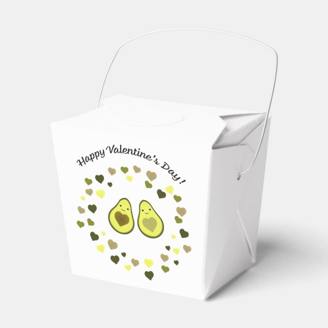 Avocado Valentine Favor Boxes (Front Side)