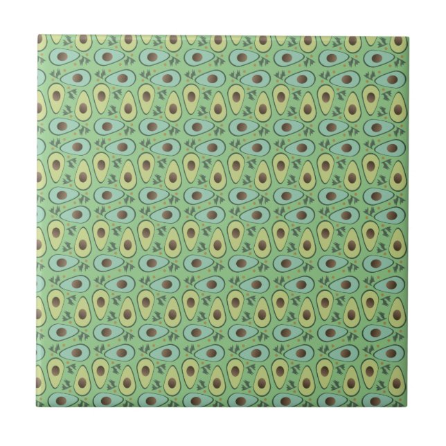 Avocado Vegetable Fruit Chef Kitchen Ceramic Tile (Front)