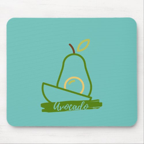 Avocado Watercolor  Mouse Pad