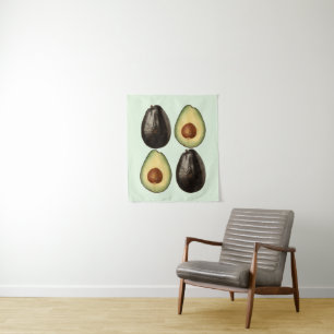 avocado watercolor paintings fruit Garden art Tapestry