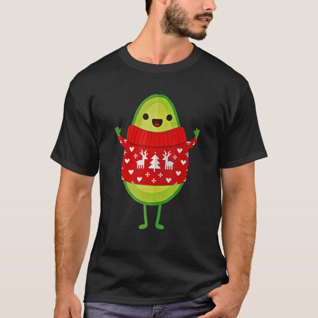 Avocado Wearing Ugly Sweater Merry Christmas (Front)