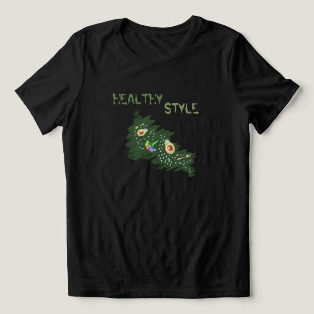 avocado wellnes  Tri-Blend shirt (Design Front)
