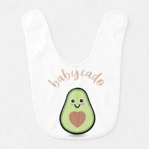 avocado with heart Babycado for a baby Baby Bib