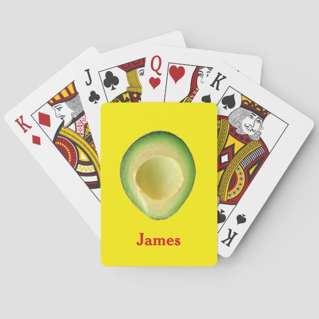 Avocado Yellow Red 4James (Name) Poker Cards (Back)
