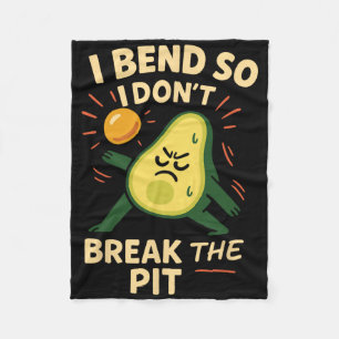 Avocado Yoga Funny Namaste Pun Plant-sed Fitness S Fleece Blanket