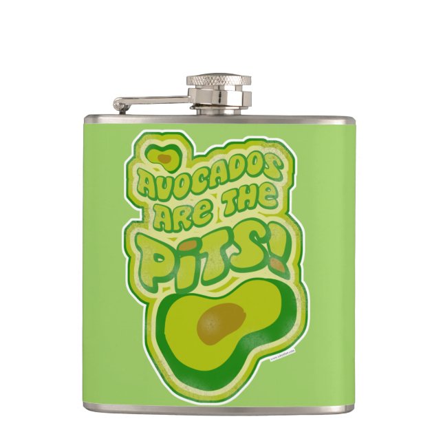 Avocados are the Pits Flask (Front)