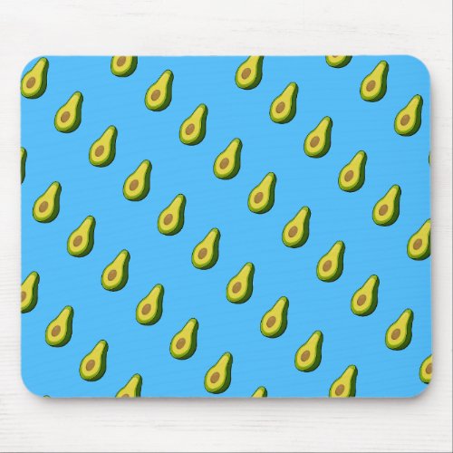 avocados blue pattern mouse mats