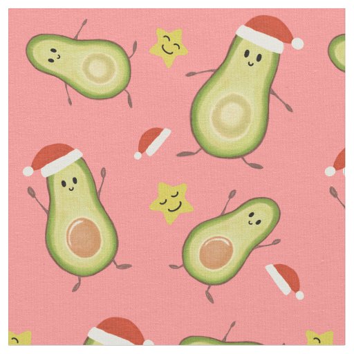 Avocados & Christmas Fabric