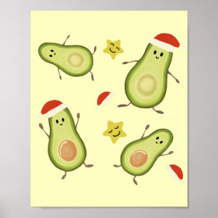 Avocados & Christmas Poster