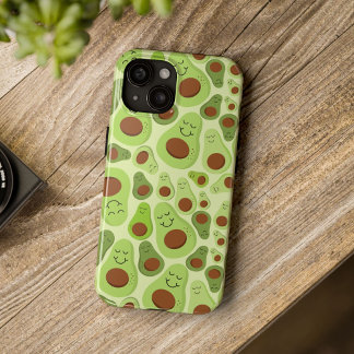 Avocados Cute Happy Avocado Pattern iPhone 15 Case
